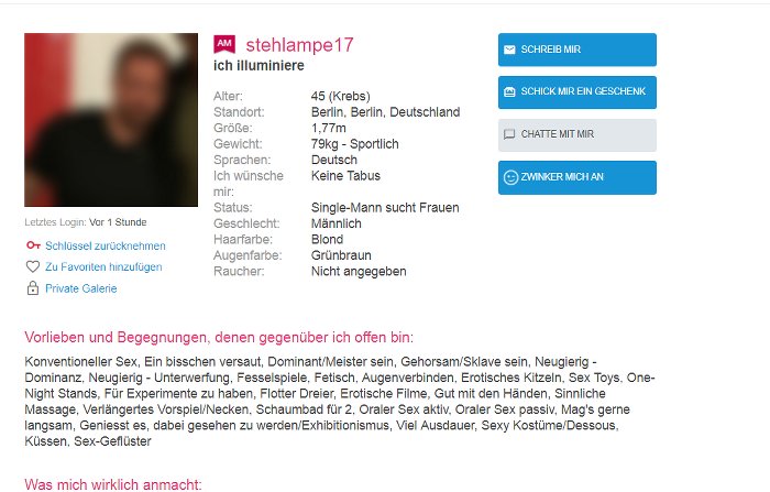 Adult dating-website, die gehackt wurde