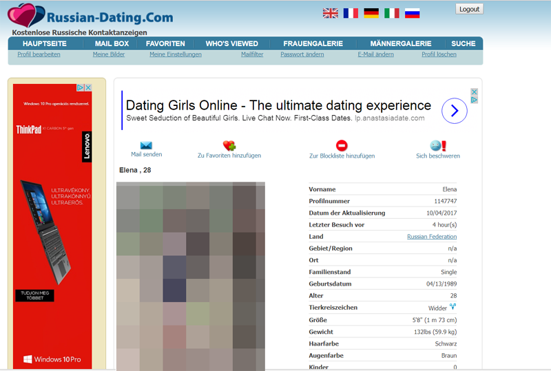 Freier blick auf dating-sites