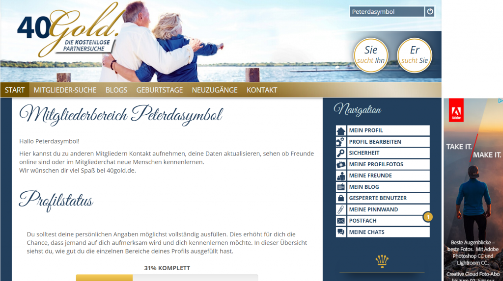 Partnervermittlung gold 40