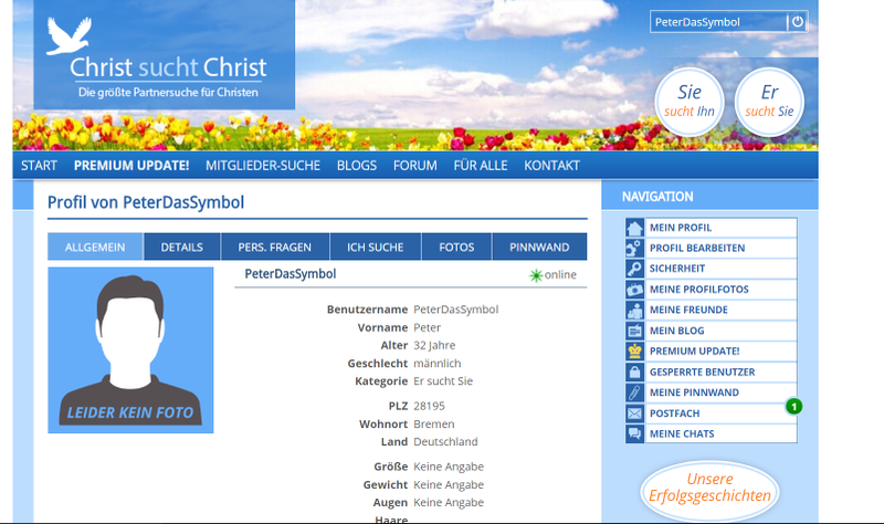 Er sucht sie christ